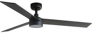 Ventilator LED dimabil FARO 34298WT-1TW RUDDER L LED/18W/230V negru d. 132 cm WT + telecomandă