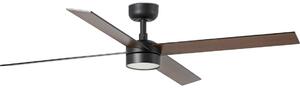 Ventilator LED dimabil FARO 34356WT-1TW RUDDER L 18W/230V maro/negru d. 132 cm WT + telecomandă