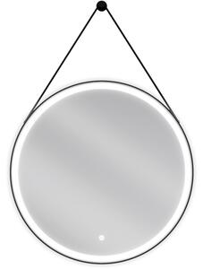Mexen Reni, oglinda baie LED cu iluminare din spate 70x70 cm, 6000K, rama neagra, anti-aburire, 9812-070-070-611-70