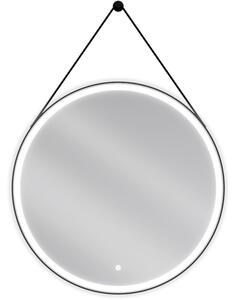 Mexen Reni, oglinda baie LED cu iluminare din spate 80x80 cm, 6000K, rama neagra, anti-aburire, 9812-080-080-611-70
