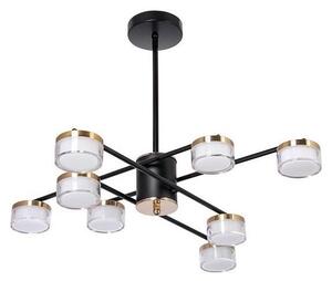 Lustră LED pe tijă 8xLED/6W/230V 3000-6500K d. 68 cm auriu/negru
