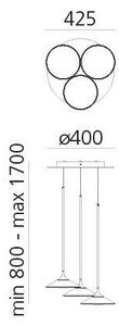 Lustră LED dimabilă pe cablu Artemide 0353030A ORSA CLUSTER LED/22W/230V 3000K