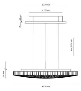 Lustră LED dimabilă pe cablu Artemide 0213010APP CALIPSO 4xLED/10,8W/230V 3000K