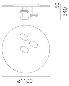 Plafonieră LED dimabilă Artemide 1474110A DROPLET LED/87W/230V 3000K