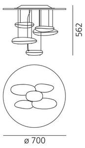 Lustră LED dimabilă aplicată Artemide 1476110A MERCURY LED/29W/230V 3000K