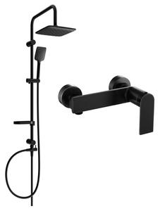 Mexen Sven, set de duș cu duș cu efect de ploaie și robinet de duș Zero, negru mat, 71140262-70