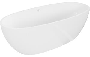 Mexen Torino, cadă de sine stătătoare din conglomerat 155x78 cm, alb lucios, 57271557810