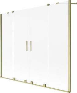 Mexen Velar Duo, paravan de baie glisant cu 2 aripi 180 x 150 cm, sticlă mată 8 mm, auriu mat, 896-180-000-32-55