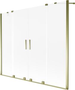 Mexen Velar Duo, paravan de baie glisant cu 2 aripi 180 x 150 cm, sticlă mată 8 mm, auriu strălucitor, 896-180-000-32-50