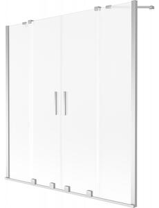 Mexen Velar Duo, paravan de baie glisant cu 2 aripi 150 x 150 cm, sticlă mată 8 mm, crom, 896-150-000-32-01