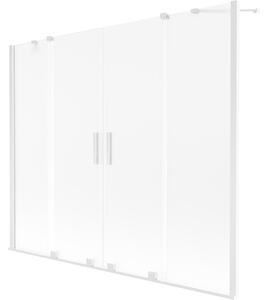 Mexen Velar Duo, paravan de baie glisant cu 2 aripi 180 x 150 cm, sticlă mată 8 mm, alb mat, 896-180-000-32-20