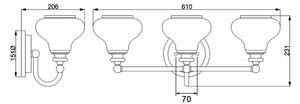Aplică LED pentru baie Hinkley HK-AINSLEY3-BATH-BB AINSLEY 3xG9/3W/230V IP44