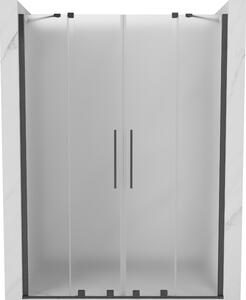 Mexen Velar Duo, usa de dus culisanta pentru deschidere 160 cm, sticla mat 8 mm, grafit lustruit, 871-160-000-32-66