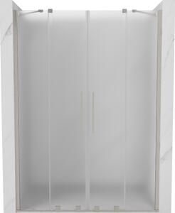 Mexen Velar Duo, ușă de duș glisantă pentru deschidere 160 cm, sticlă mată 8 mm, oțel periat, 871-160-000-32-97