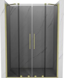 Mexen Velar Duo, usa de dus culisanta pentru deschidere 150 cm, sticla gri 8mm, auriu mat, 871-150-000-42-55