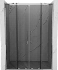 Mexen Velar Duo, usa de dus culisanta pentru deschidere 140 cm, sticla gri 8mm, crom, 871-140-000-42-01
