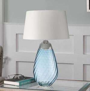 Lampă LED de masă Elstead LENA-TL-L-BLUE-OWSS LENA 1xE27/40W/230V 74 cm albastru/alb