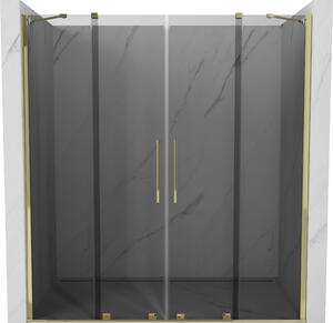 Mexen Velar Duo, usa de dus culisanta pentru deschidere 170 cm, sticla gri 8mm, auriu lucios, 871-170-000-42-50