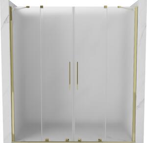 Mexen Velar Duo, usa de dus culisanta pentru deschidere 170 cm, sticla mat 8 mm, auriu lucios, 871-170-000-32-50