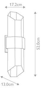 Corp LED de iluminat de exterior Quoizel QZ-CHASM-L-BKW CHASM 2xLED/9,5W/230V IP44