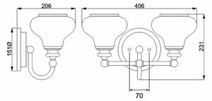 Corp de iluminat LED pentru baie Hinkley HK-AINSLEY2-BATH-BB AINSLEY 2xG9/3W/230V IP44