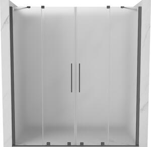Mexen Velar Duo, usa de dus culisanta pentru deschidere 200 cm, sticla mat 8 mm, grafit lustruit, 871-200-000-32-95