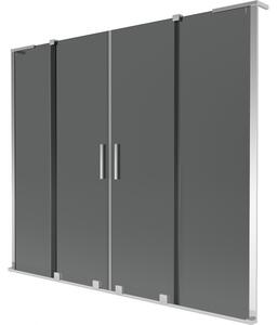 Mexen Velar L Duo, paravan de baie glisant cu 2 aripi 170 x 150 cm, sticlă gri 8 mm, crom, 896-170-003-42-01