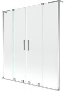 Mexen Velar L Duo, paravan de baie glisant cu 2 aripi 140 x 150 cm, sticlă transparentă de 8 mm, crom, 896-140-003-02-01