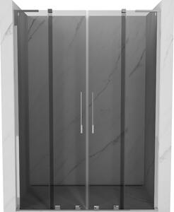 Mexen Velar L Duo, usa de dus culisanta pentru deschidere 140 cm, sticla gri 8 mm, crom, 871-140-003-42-01