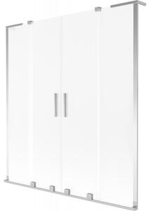 Mexen Velar L Duo, paravan de baie glisant cu 2 aripi 140 x 150 cm, sticlă mată 8 mm, crom, 896-140-003-32-01