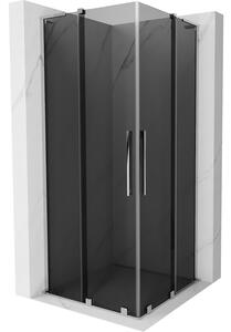 Mexen Velar L Duo, cabină de duș cu ușă glisantă 80 x 80 cm, sticlă gri 8 mm, crom, 871-080-080-02-43-01
