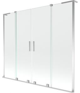 Mexen Velar L Duo, paravan de baie glisant cu 2 aripi 170 x 150 cm, sticlă transparentă de 8 mm, crom, 896-170-003-02-01
