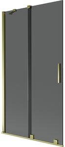 Mexen Velar, paravan de baie glisant cu 2 aripi 100 x 150 cm, sticla gri 8 mm, auriu lucios, 896-100-000-41-50