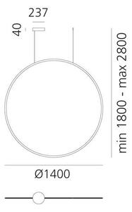 Lustră LED dimabilă pe cablu Artemide 1994010APP DISCOVERY LED/80W/230V 3000K antracit