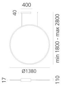 Lustră LED RGBW dimabilă pe cablu Artemide 1994330APP DISCOVERY LED/79W/230V negru