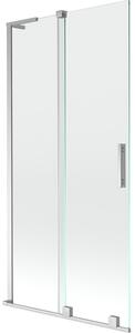 Mexen Velar L, paravan de baie glisant cu 2 aripi 90 x 150 cm, sticlă transparentă de 8 mm, profil cromat, 896-090-003-01-01