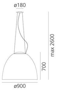 Lustră pe cablu Artemide A242900 NUR 2xR7s/11W/230V antracit