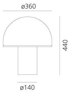 Lampă de masă Artemide A006300 ONFALE 1xE14/5W/230V + 1xE27/13W alb