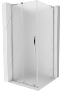 Mexen Velar L, cabină de duș cu ușă glisantă 100 x 100 cm, sticlă mată 8 mm, crom, 871-100-100-33-01