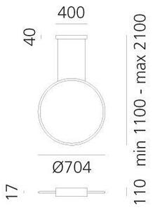 Lustră LED dimabilă pe cablu Artemide 1992210APP DISCOVERY LED/50W/230V antracit