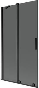 Mexen Velar, paravan de baie glisant cu 2 aripi 100 x 150 cm, sticlă gri 8 mm, negru mat, 896-100-000-41-70