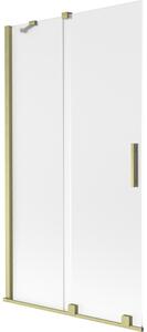 Mexen Velar, paravan de baie glisant cu 2 aripi 100 x 150 cm, sticlă mată 8 mm, auriu mat, 896-100-000-31-55