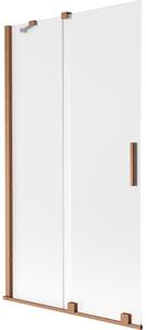 Mexen Velar, paravan de baie glisant cu 2 aripi 100 x 150 cm, sticlă mată 8 mm, cupru mat, 896-100-000-31-65