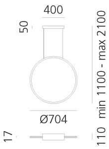 Lustră LED dimabilă pe cablu Artemide 1992230IN1APP DISCOVERY LED/42W/230V 2700K negru