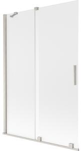 Mexen Velar, paravan de baie glisant cu 2 aripi 120 x 150 cm, sticlă mată 8 mm, oțel periat, 896-120-000-31-97