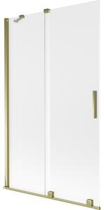 Mexen Velar, paravan de baie glisant cu 2 aripi 110 x 150 cm, sticlă mată 8 mm, auriu strălucitor, 896-110-000-31-50