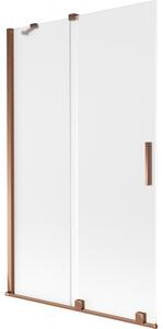 Mexen Velar, paravan de baie glisant cu 2 aripi 110 x 150 cm, sticlă mată 8 mm, aur roz, 896-110-000-31-60