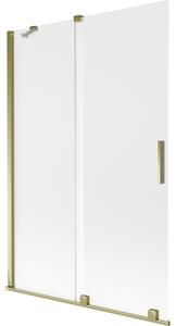 Mexen Velar, paravan de baie glisant cu 2 aripi 120 x 150 cm, sticlă mată 8 mm, auriu strălucitor, 896-120-000-31-50