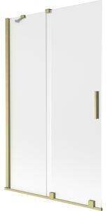 Mexen Velar, paravan de baie glisant cu 2 aripi 110 x 150 cm, sticlă mată 8 mm, auriu mat, 896-110-000-31-55