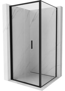Mexen Exo, cabina de dus cu usa plianta 70 x 70 cm, sticla transparenta 6 mm, profil negru, 816-070-070-70-00
